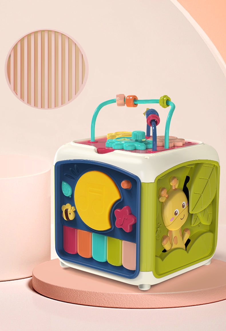 Discovery Cube - Cubo de Atividades para Bebês e Crianças, Brinquedo Educacional 7 em 1 com musica - Salanas