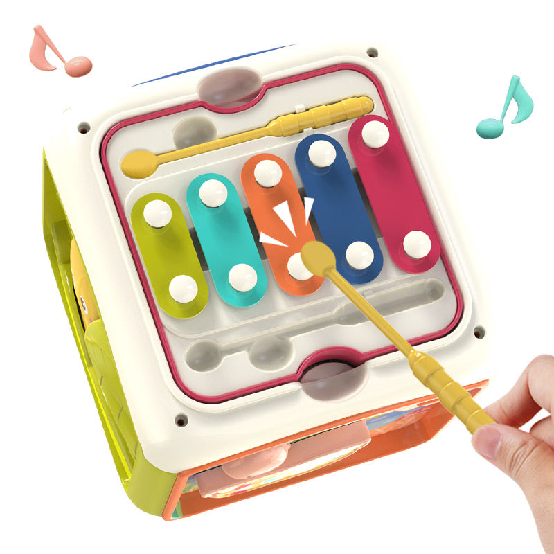 Discovery Cube - Cubo de Atividades para Bebês e Crianças, Brinquedo Educacional 7 em 1 com musica - Salanas